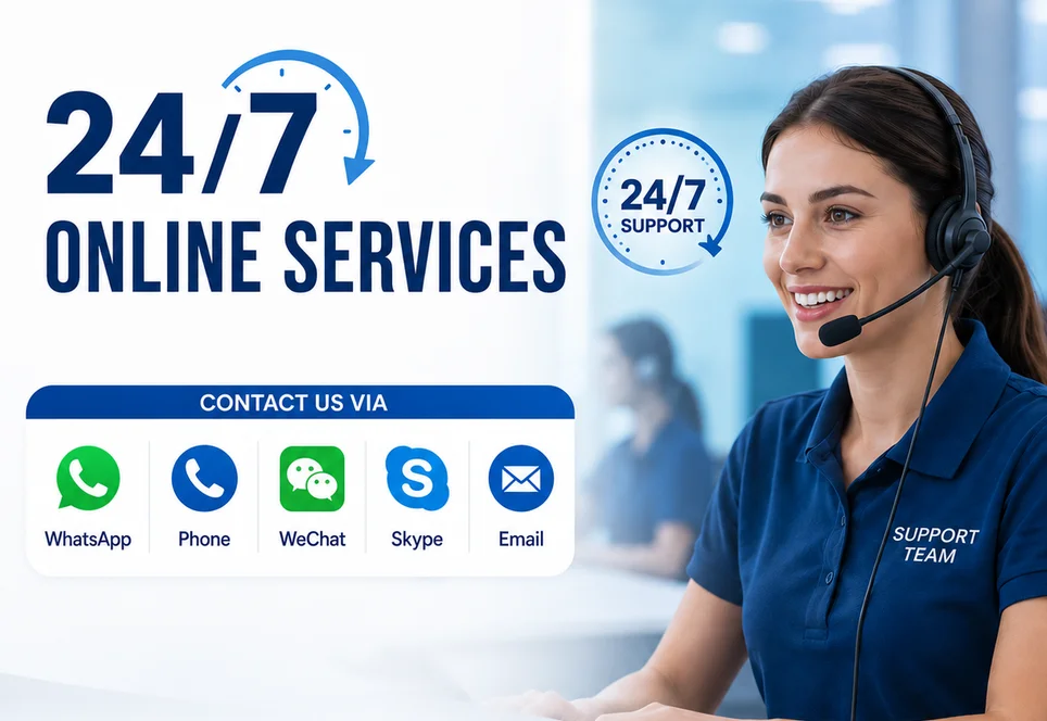 24/7 online service channels